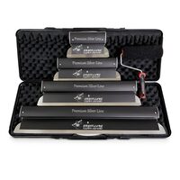 Set 4 gletiere profesionale, lama inox 0.4 mm, Premium Silver, 25, 40, 60, 80 cm, rola gletuit, geanta, Ergoplane, Olejnik