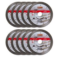 Set 10 discuri diamantate turbo subtire, placi ceramice, taiere umeda si uscata, 115 mm/22.23 mm, Richmann Exclusive