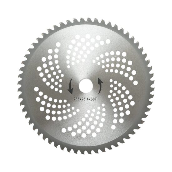 Disc circular vidia pentru motocoasa/trimmer, Thor, 255x25.4 mm, 60 dinti