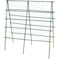 Ansamblu suport araci cu plasa pentru crestere castraveti, fasole, mazare, 120x120x1.1 cm, Strend Pro
