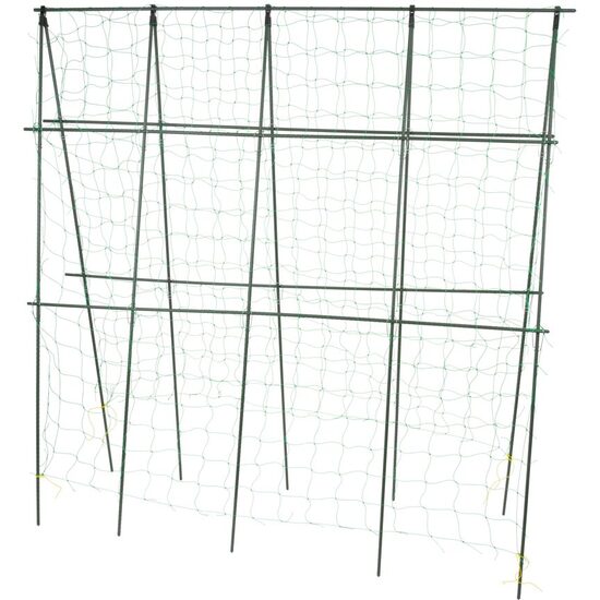 Ansamblu suport araci cu plasa pentru crestere castraveti, fasole, mazare, 180x180x1.1 cm, Strend Pro