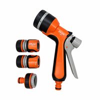 Pistol stropit gradina, tip dus, 9 moduri, plastic, cu cuple si adaptor, Richmann Exclusive