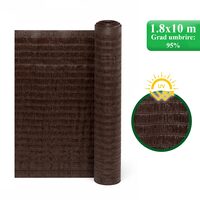 Plasa de umbrire, HDPE, UV, 230 g/mp, grad umbrire 95%, maro, 1.8x10 m, Strend Pro