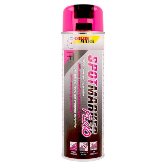 Vopsea spray pentru marcaje industriale COLORMARK Spotmarker, 500ml, roz fluorescent