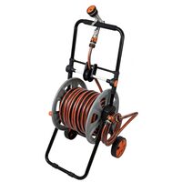 Furtun cu carucior pentru gradina, pistol de stropit, 1/2", 50+2 m, 4 straturi, ranforsat, Richmann Exclusive