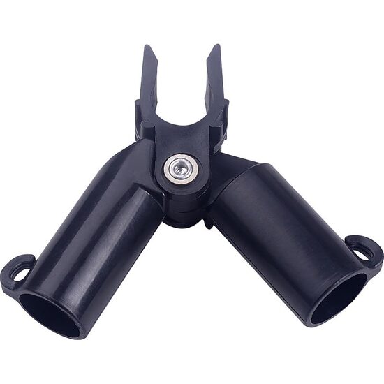 Conector plastic, superior, de tip X, reglabil, pentru araci de 20 mm, 4 buc, negru