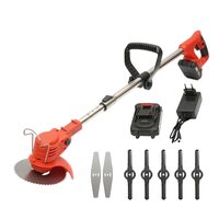 Motocoasa, trimmer, pentru tuns iarba, electric, cu acumulator 48V Litiu, 6000 mAh, incarcator si accesorii