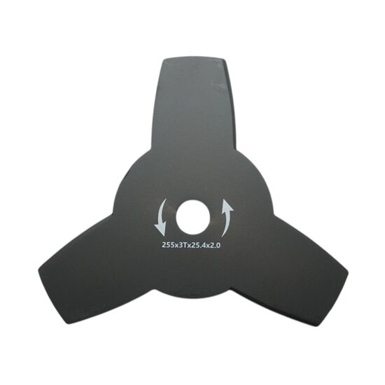 Disc metalic stea pentru motocoasa/trimmer, Thor, 3 dinti, 255x25.4x2 mm