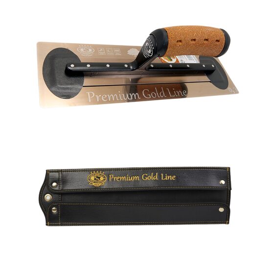 Gletiera inox Olejnik, intarita, Premium Gold, Super Flex 30.5x10cm x 0.3mm, maner pluta