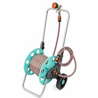 Furtun cu carucior pentru gradina, pistol de stropit, 1/2", 20+2 m, 6 straturi, antirasucire, Richmann Exclusive