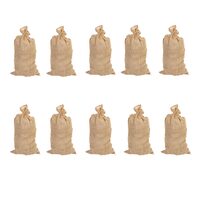 Set 10 saci iuta naturala cu snur, 100x110 cm, max 60 kg, depozitat si transportat cartofi, ceapa, legume si fructe din gradina, biodegradabil si ecologic