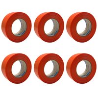 Set 6 benzi mascare pentru suprafete rugoase, portocalie, 48 mm x 50 m, protectie beton, caramida, tencuieli si vopsea decorativa la exterior, rezistenta UV, usor de rupt manual, Artool
