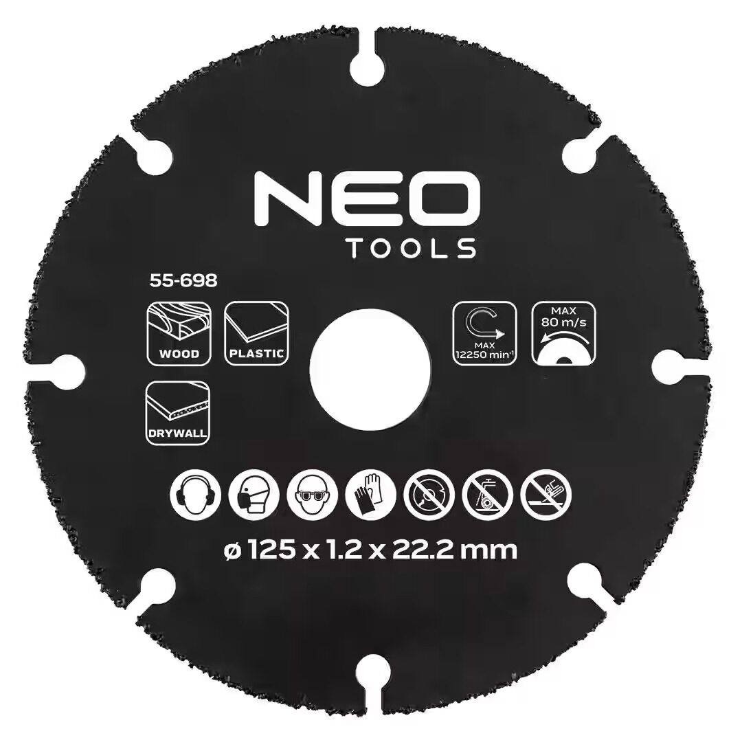 Disc debitare lemn, carbura de wolfram, 125 mm/22.2 mm, Graphite