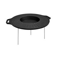 Disc pentru gratar, fonta, tip grill, adanc, cu picioare, 49 cm, Perfect Home