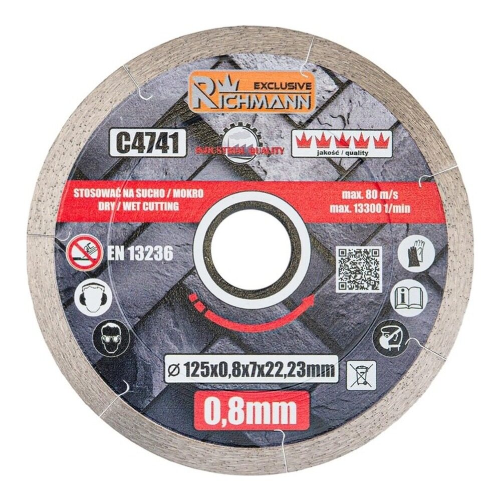 Disc diamantat ultra subtire 125 mm, 0.8 mm, Richmann Exclusive