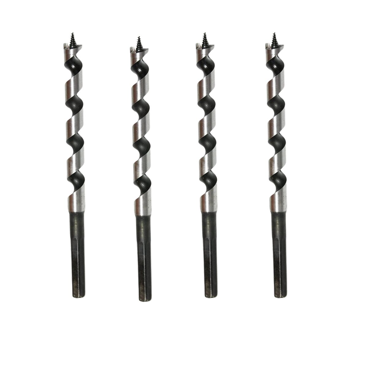 Set 4 burghie lemn Lewis 8, 10, 14 si 16 mm x 450 mm, prindere hexagonala, Richmann Exclusive
