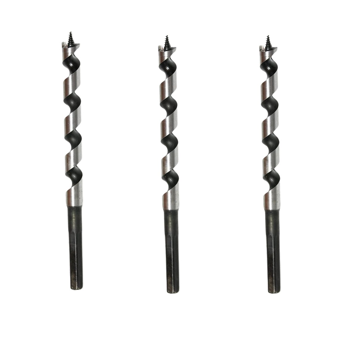 Set 3 burghie lemn Lewis 10, 12 si 14 mm x 450 mm, prindere hexagonala, Richmann Exclusive