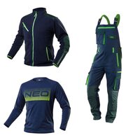 Set imbracaminte de lucru, geaca polar, salopeta, tricou, model Premium, bleumarin, L/52, NEO