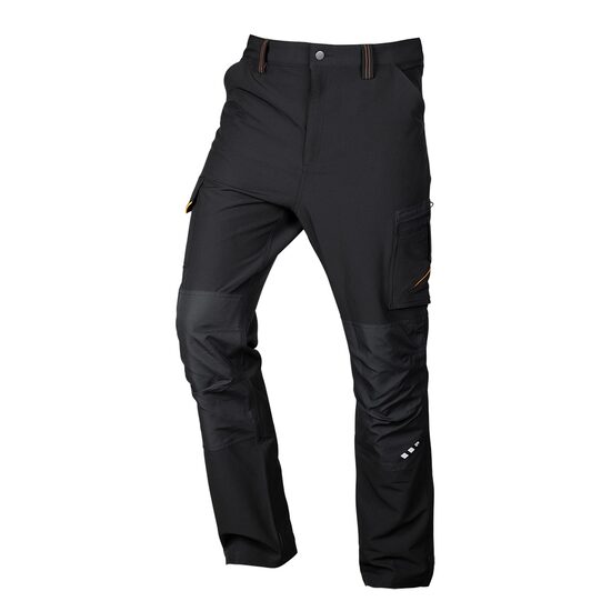 Pantaloni de lucru Mix&Match, elastici, intariri genunchi, negru si portocaliu, marimea M/50, NEO