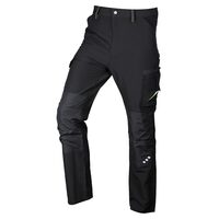 Pantaloni de lucru Mix&Match, elastici, intariri genunchi, negru si verde, marimea M/50, NEO