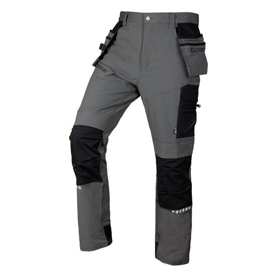 Pantaloni de lucru Mix&Match, elastici, intariri genunchi, gri, marimea M/50, NEO