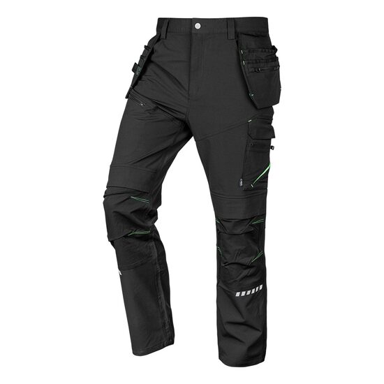 Pantaloni de lucru Mix&Match, elastici, intariri genunchi, negru, marimea S/48, NEO