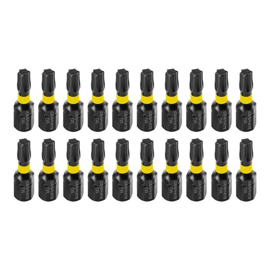 Set biti de impact TX25, 20 buc, 1/4", 25 mm, otel S2, Graphite