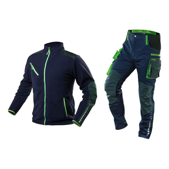 Set imbracaminte de lucru, geaca polar, pantaloni, model Premium, bleumarin, M/50, NEO