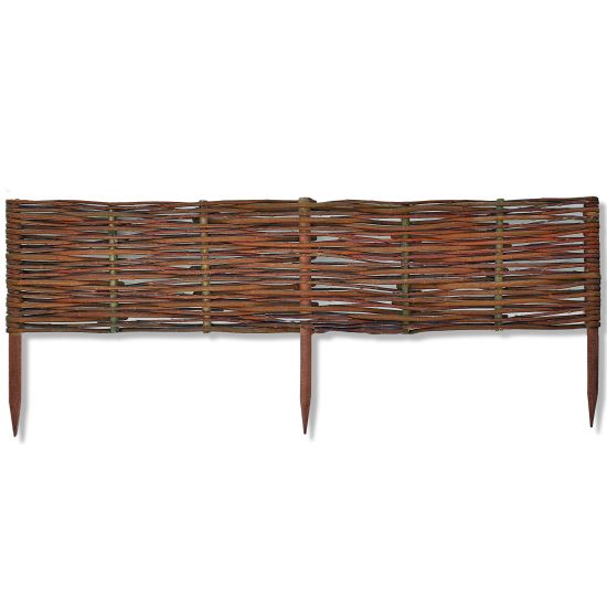 Gard de gradina decorativ din salcie, 100x30 cm