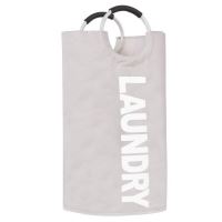 Cos rufe, textil, gri deschis, 115 L, 43x68 cm, Springos