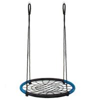 Leagan suspendat, cuib de barza, tip panza paianjen, albastru si negru, max 100 kg, 100 cm, Springos