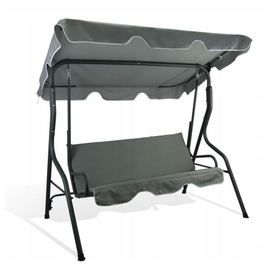 Balansoar gradina, gri, 170x110x153 cm, Delia
