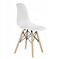 Scaun stil scandinav, alb, 46x41x84 cm