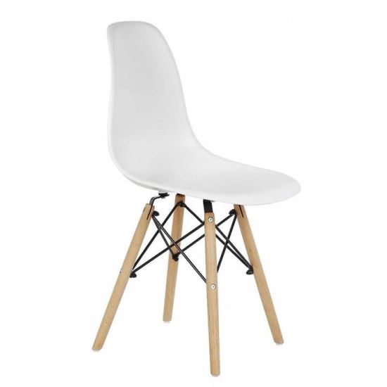 Scaun stil scandinav, alb, 46x41x84 cm