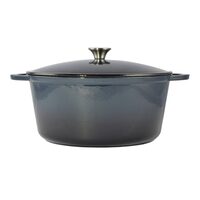 Oala de fonta emailata cu capac, maner din inox, 8 L, Perfect Home