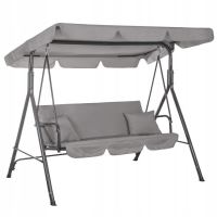 Balansoar gradina, 3 locuri, gri deschis, 170x110x150 cm, Luna 