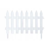 Gard de gradina decorativ, din plastic, alb, set 7 buc, 3.2 m x 35 cm