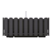 Jardiniera decorativa, suport metalic, sistem irigare,​​​​​​​ antracit, 38x18x16.2 cm, Boardee Fencycase W Old