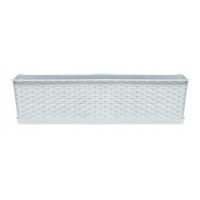 Jardiniera decorativa, alb, 68.5x17.3x15 cm, Ratolla Case P 