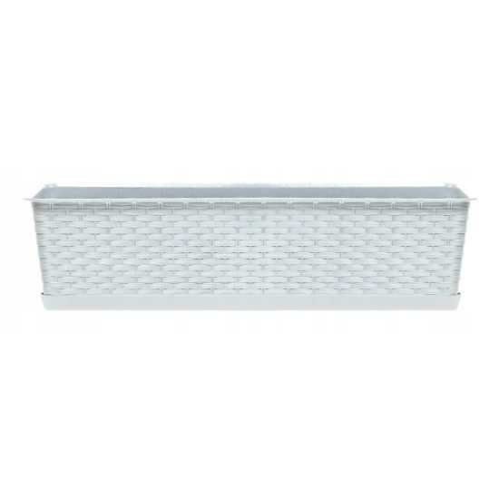 Jardiniera decorativa, alb, 68.5x17.3x15 cm, Ratolla Case P 