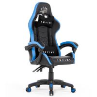 Scaun de gaming, negru-albastru, Infini Five 