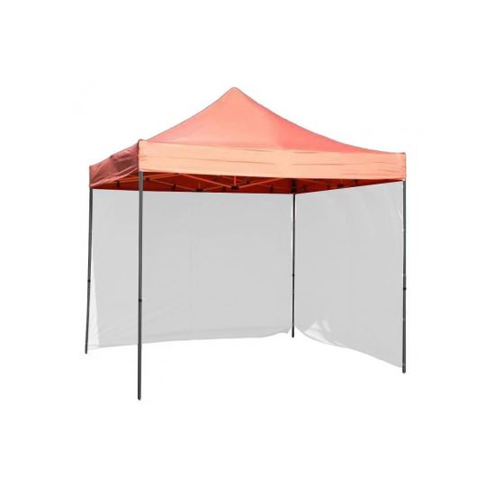 Pavilion pentru gradina/comercial, cadru metalic, profesional, pliabil, rosu, 3x3x4.5 m