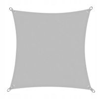 Copertina parasolar, patrata, inele metalice, gri, 3x3 m, Springos 