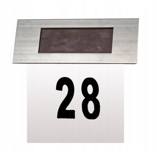 Numar de casa, lampa solara, LED, 2xAA, 18x19 cm