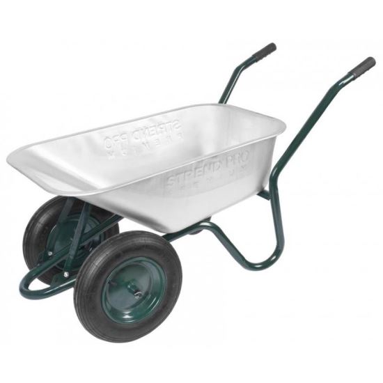 Roaba de constructii, 2 roti, cuva zincata, max 200 kg, 100 L, Strend Pro Premium