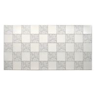 Panou decorativ, PVC, model marmura, alb si gri, 96x48.5 cm 