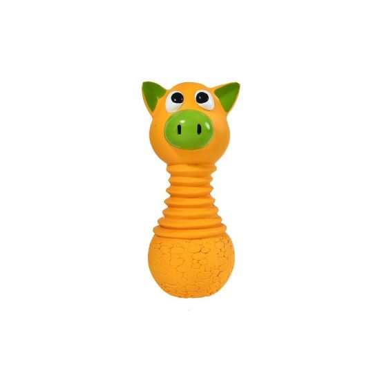 Jucarie pentru caine, galben si verde, 15.5 cm