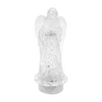 Decoratiune de Craciun, PE, inger cu sclipici, LED, 3xAAA, 10x25 cm
