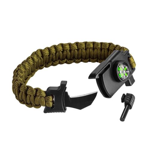 Bratara multifunctionala, model Survival, verde, 5 in 1, NEO 