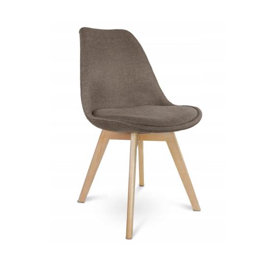 Scaun bucatarie/living, stofa, lemn, maro, 49x55x82 cm, Alta